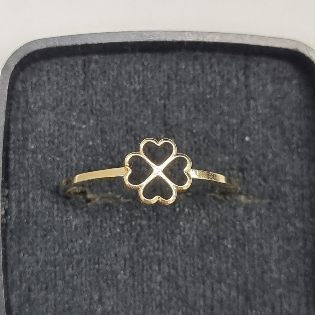 ANILLOS ANILLITO FIG TREBOL 10K TALLA 9 0.8 GR (NUEVO)