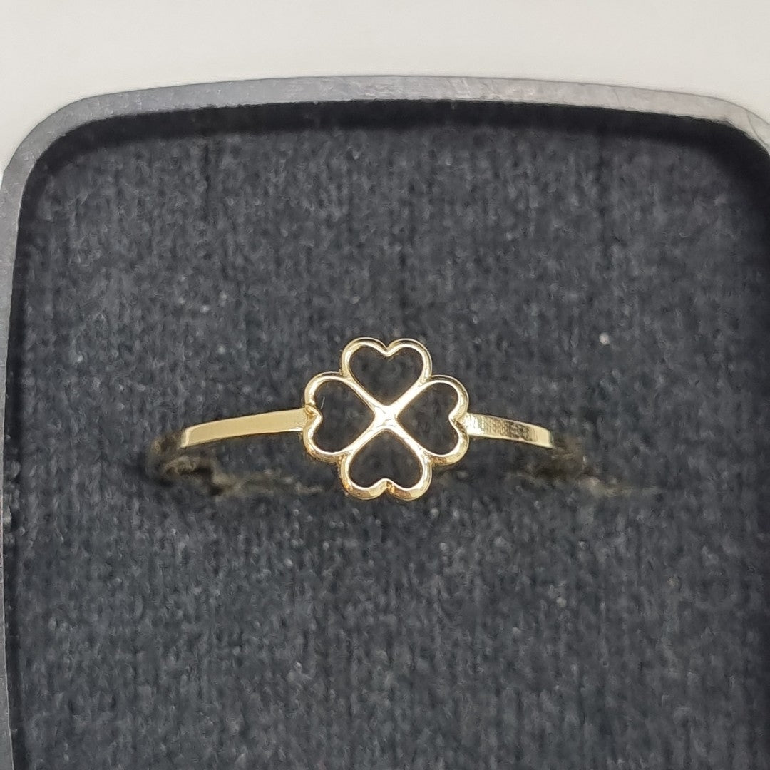 ANILLOS ANILLITO FIG TREBOL 10K TALLA 9 0.8 GR (NUEVO)