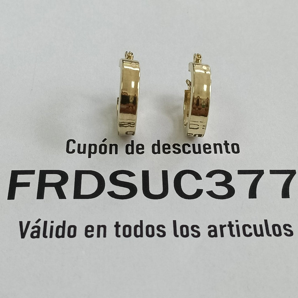 ARETES ARRACADA LISA 14K 2 GR (NUEVO)
