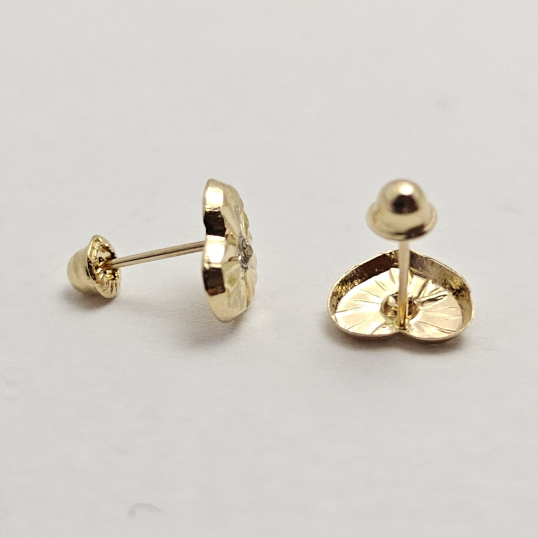 BROQUELES BROQUEL FIG CORAZON C CIRCONIA 14K 0.2603 GR (NUEVO)