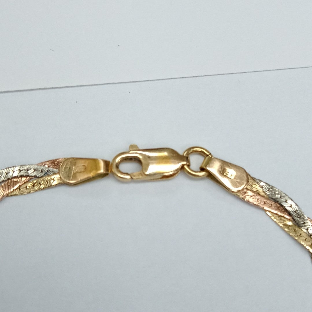 PULSERA ORO, ORO COMBINADO 14 K 1.2 GRMS (SEMINUEVO)