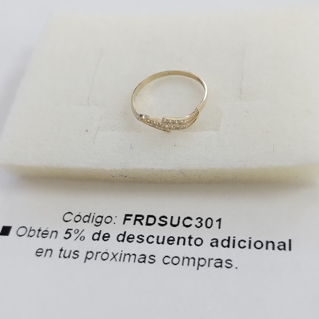 ANILLOS CON CIRCONIAS 14K TALLA 7 0.8 GR (NUEVO)