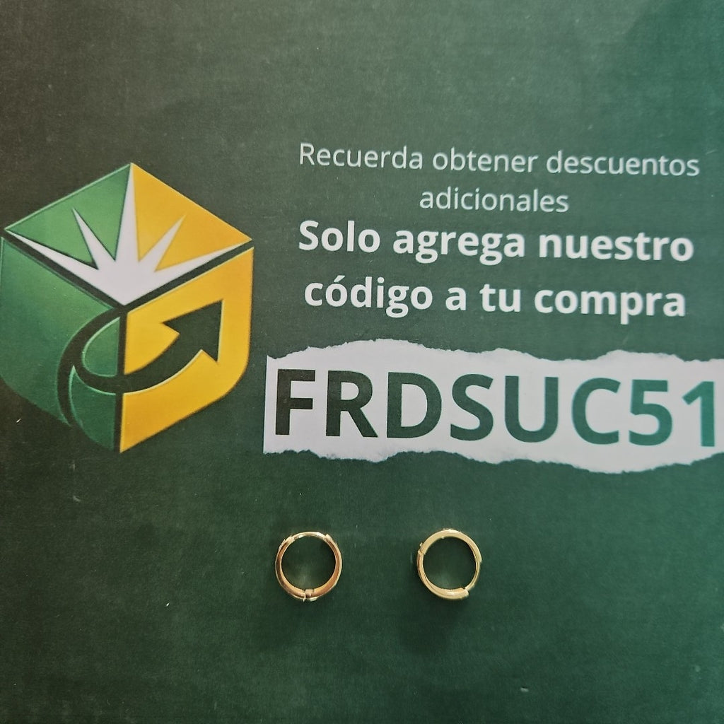 ARETES TEJIDO HUGGIES CON CIRCONIAS 14K 2.9 GR (NUEVO)