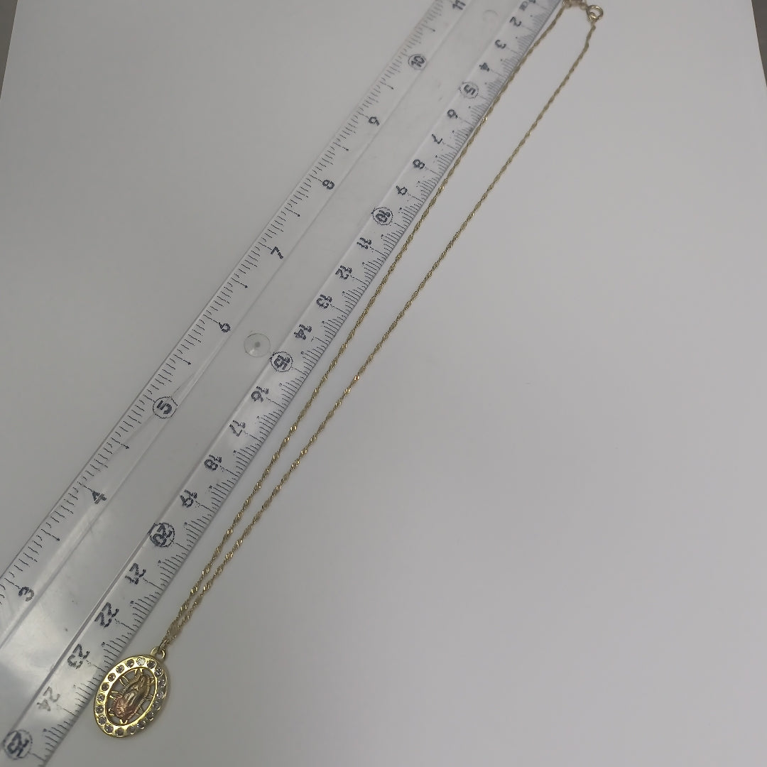 CADENA, MEDALLA RELIGIOSA ORO 10 K 2.1 GRMS (SEMINUEVO)