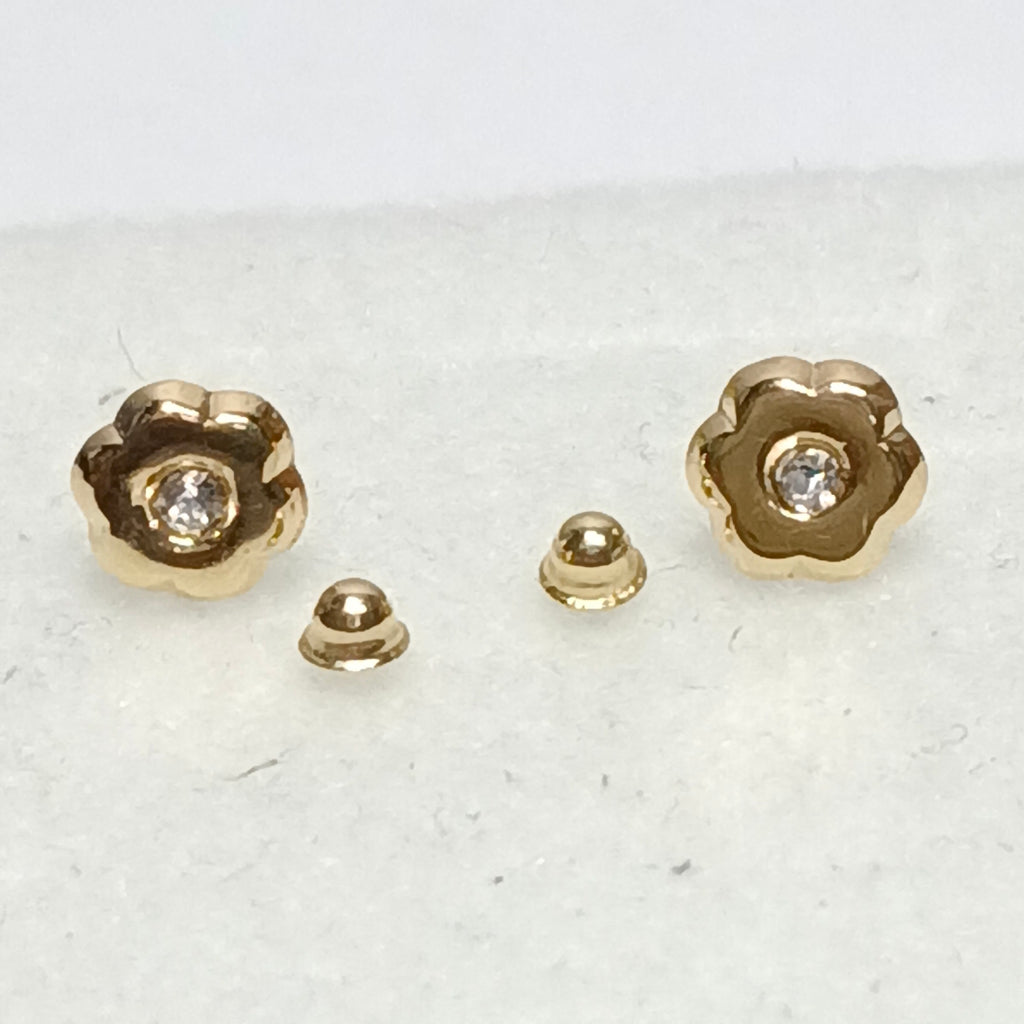 BROQUELES BROQUEL FIG FLOR C CIRCONIA 14K 0.2581 GR (NUEVO)