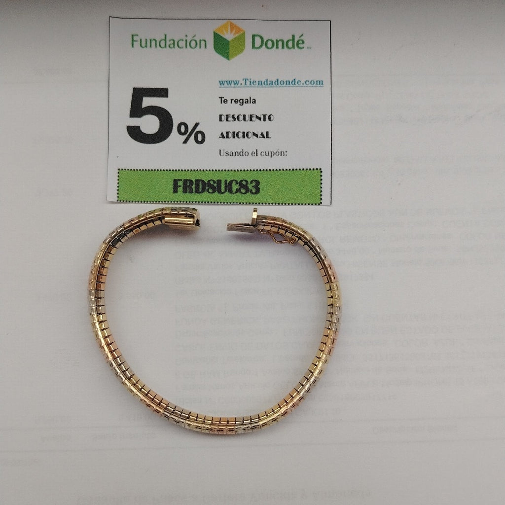 PULSERA ORO, RODIADO 14 K 18.6 GRMS (SEMINUEVO)