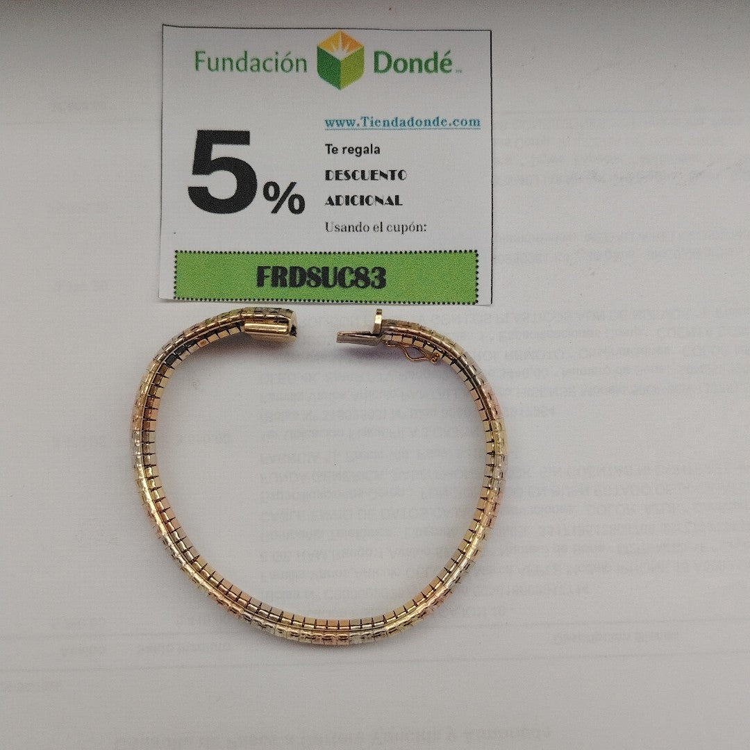 PULSERA ORO, RODIADO 14 K 18.6 GRMS (SEMINUEVO)