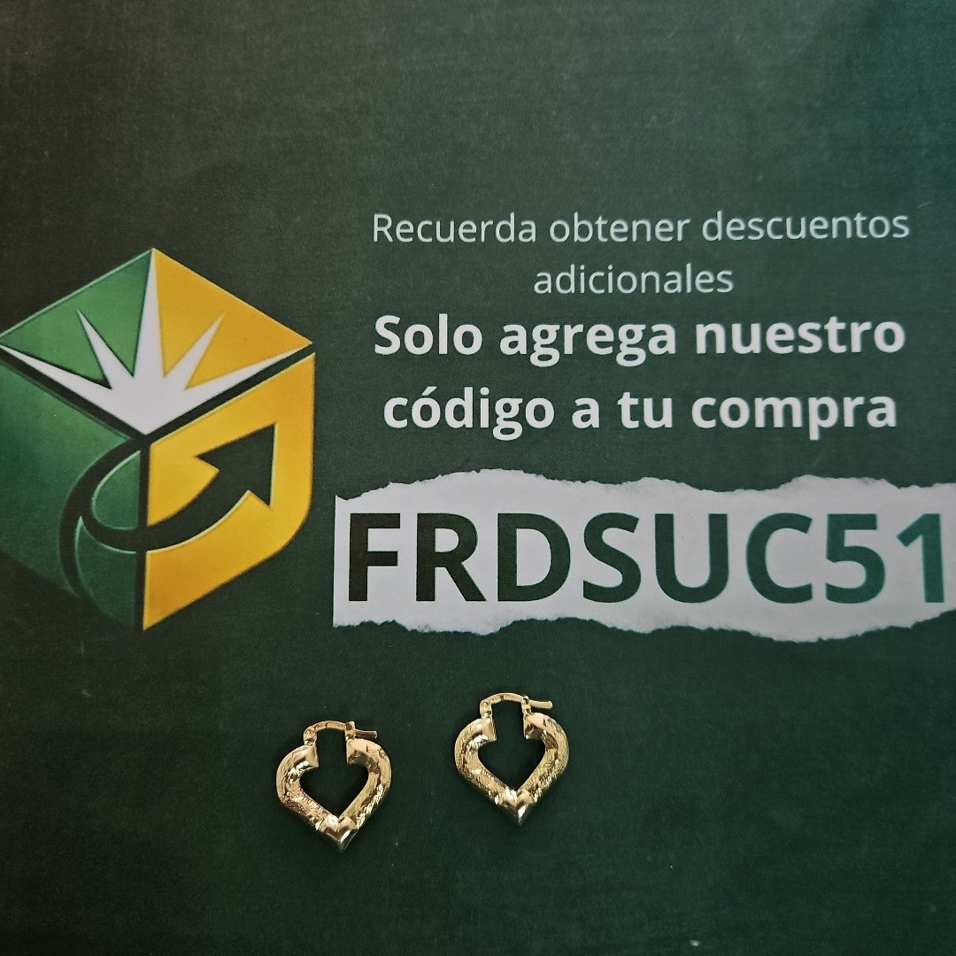 ARETES ARRACADAS 14K 1.8 GR (NUEVO)