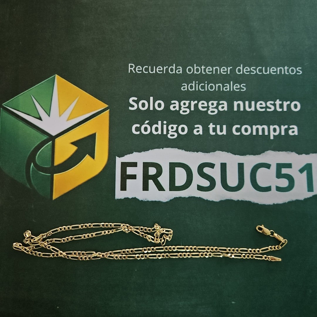 CADENA TEJIDO 3X1 14K 55 CM 5.2 GR (NUEVO)
