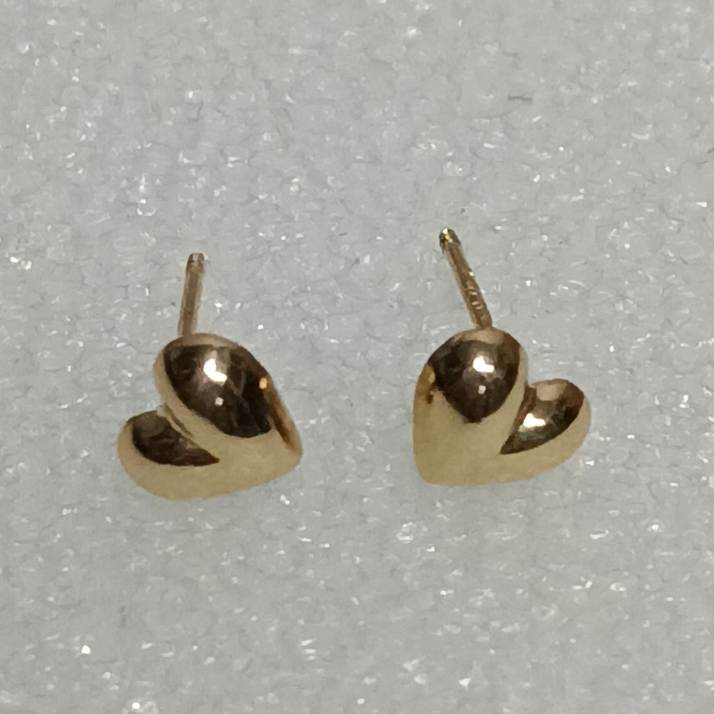 BROQUELES BROQUEL FIG CORAZON LISO 14K 0.1987 GR (NUEVO)