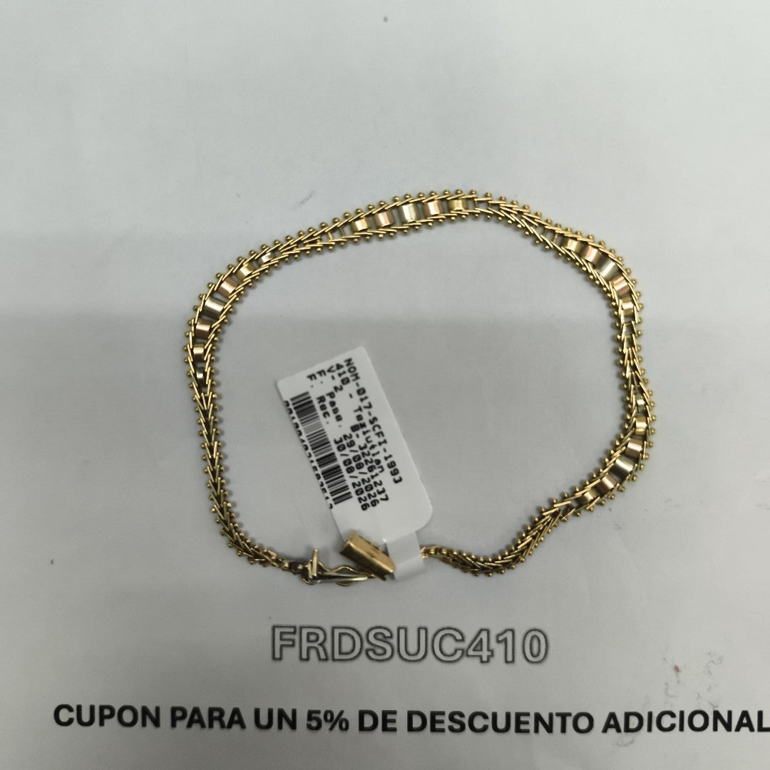 PULSERA ORO COMBINADO 10 K 7,00 GRMS (SEMINUEVO)