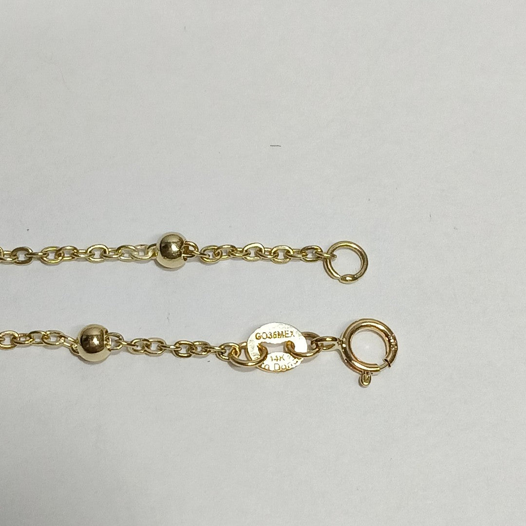 PULSERA TEJIDO ESPECIAL ARBOL 14K 18 CM 1.7 GR (NUEVO)