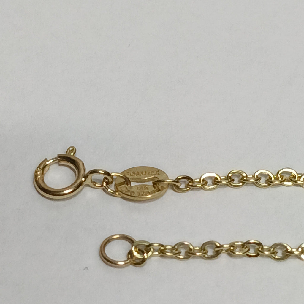 PULSERA TEJIDO ESPECIAL CON MANDALA 14K 18 CM 1.3 GR (NUEVO)
