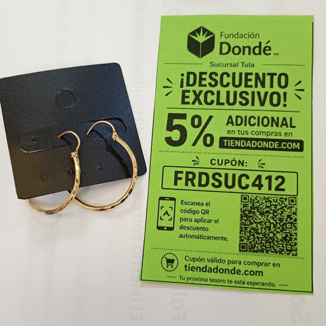 ARRACADAS PAR ORO 14 K 2.2 GRMS (SEMINUEVO)