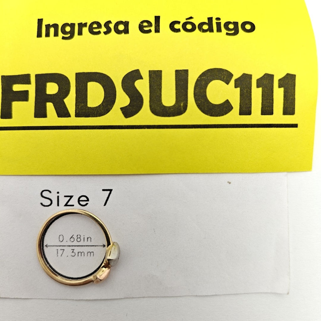 ANILLITO ORO COMBINADO 14 K 1,40 GRMS (SEMINUEVO)