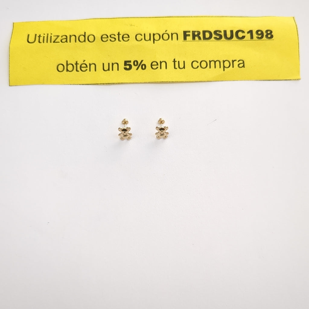 BROQUELES BROQUEL FIG OSO 14K 0.2592 GR (NUEVO)