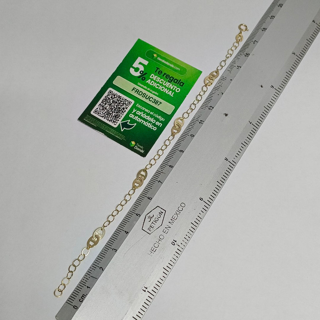 PULSERA ESPECIAL 14K 18 CM 1.5 GR (NUEVO)