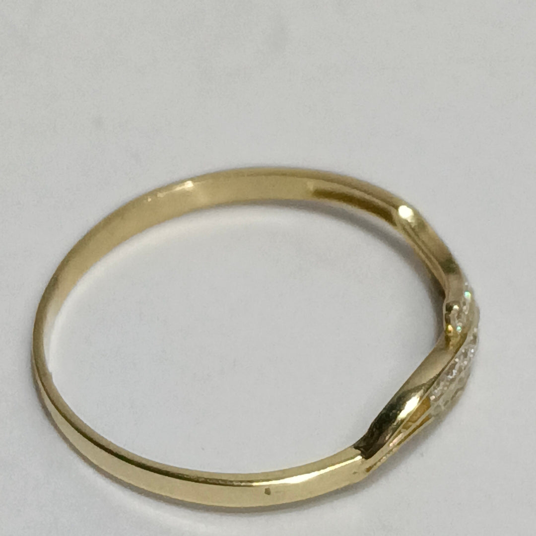 ANILLOS C CIRCONIAS 14K TALLA 8 0.8 GR (NUEVO)