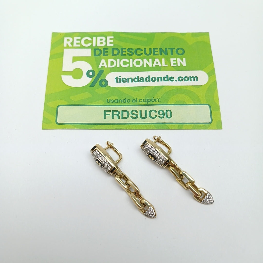 ARETES PAR ORO 10 K 5.2 GRMS (SEMINUEVO)