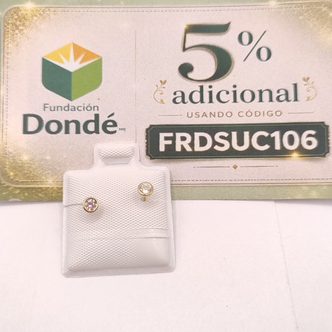 BROQUELES BROQUEL C CIRCONIA 14K 0.1501 GR (NUEVO)