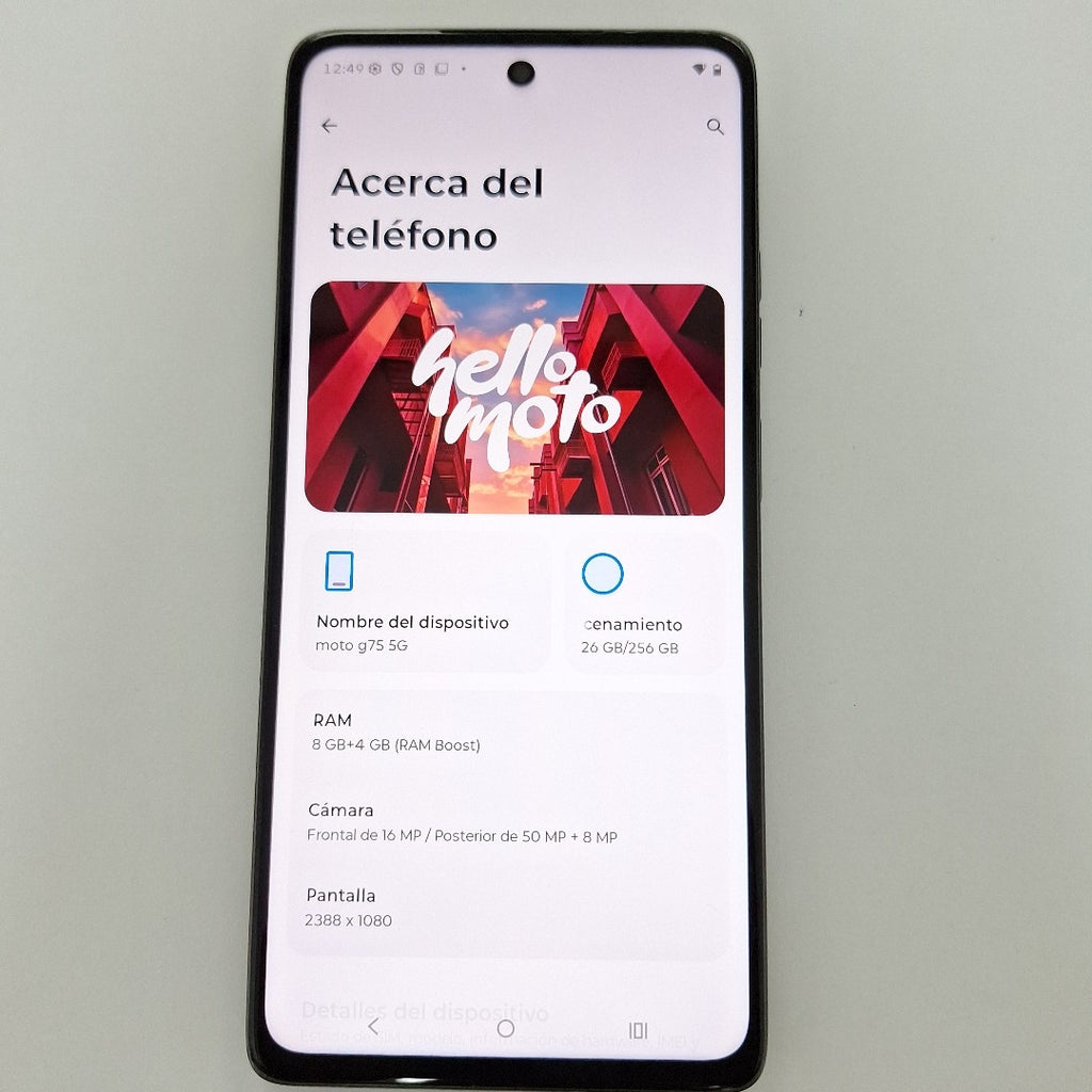 CELULAR MOTOROLA MOTO G75 5G XT2437-2 (2024) 256 GB 8 GB RAM (SEMINUEVO)