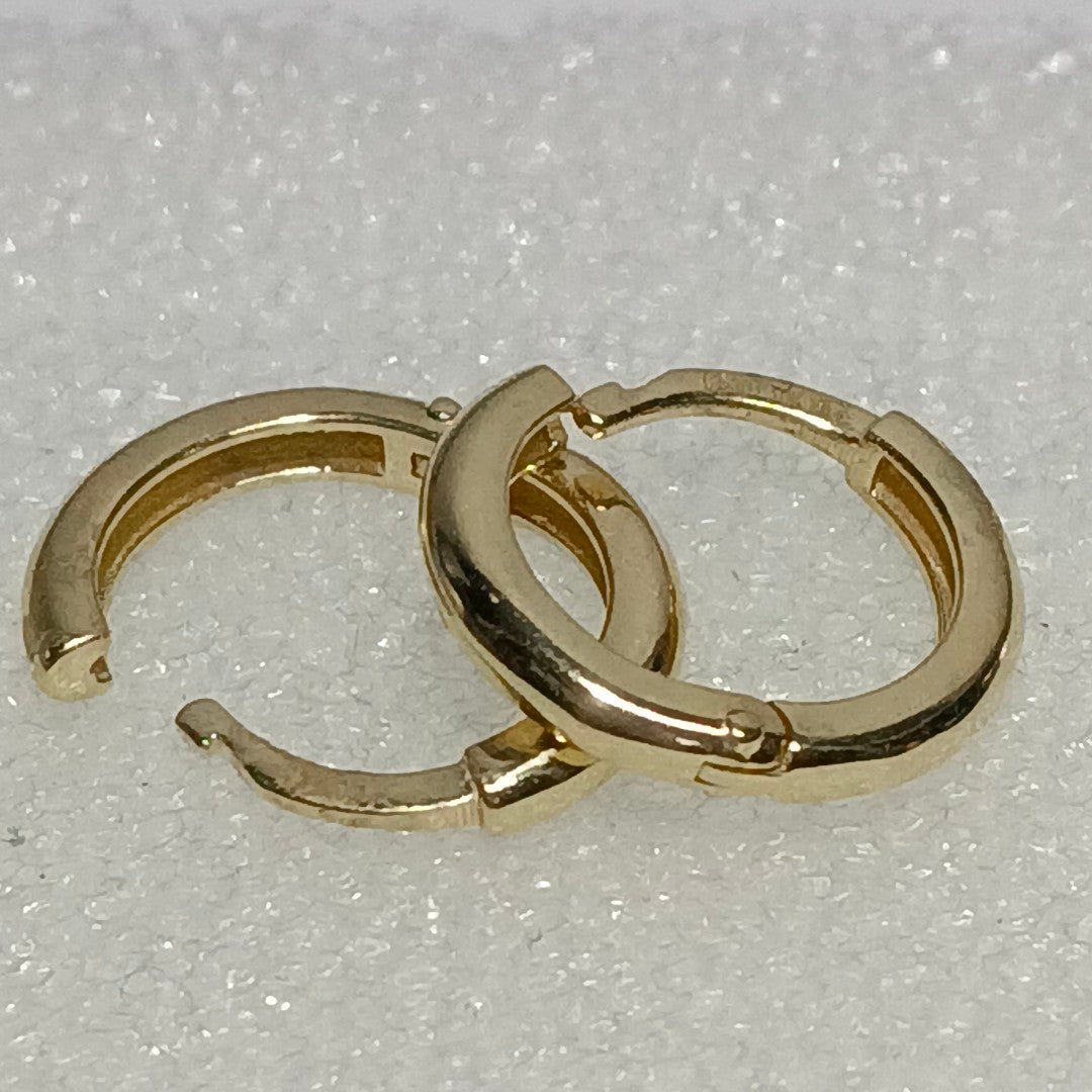 ARETES ARRACADAS LISAS 10K 1.2 GR (NUEVO)