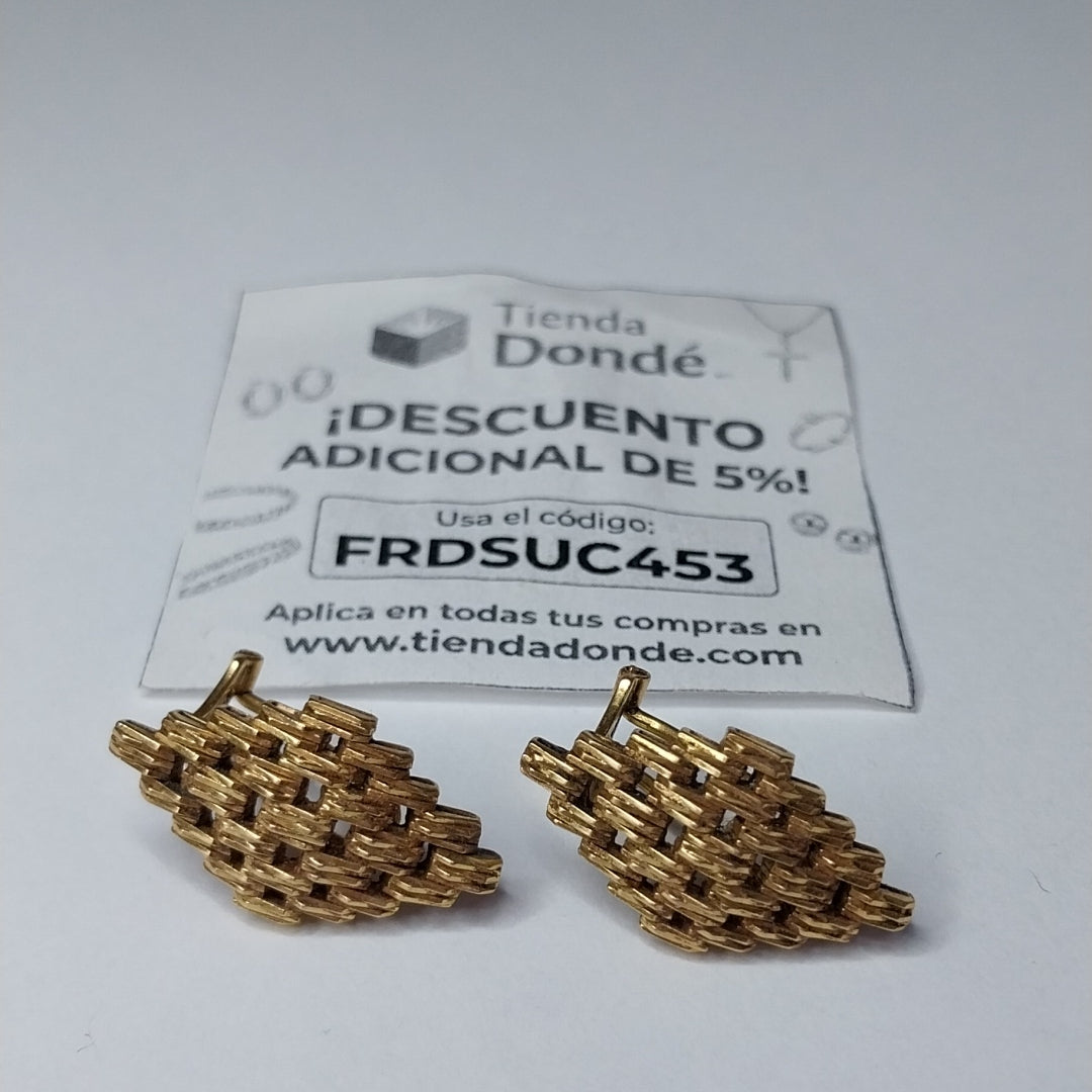 ARETES PAR ORO 18 K 7,80 GRMS (SEMINUEVO)