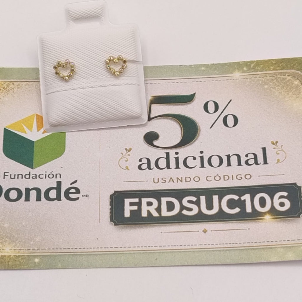 BROQUELES BROQUEL FIG CORAZON 14K 0.23 GR (NUEVO)