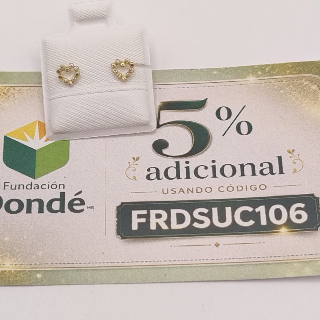 BROQUELES BROQUEL FIG CORAZON 14K 0.23 GR (NUEVO)