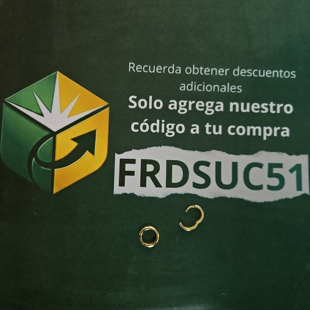 ARETES ARRACADAS LISAS 10K 1.1 GR (NUEVO)