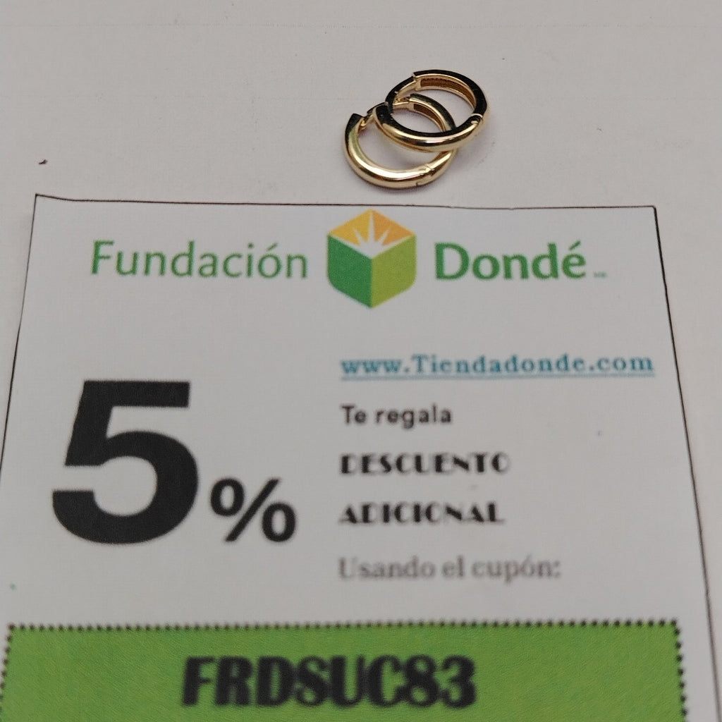 ARETES ARRACADAS LISAS 10K 1.2 GR (NUEVO)
