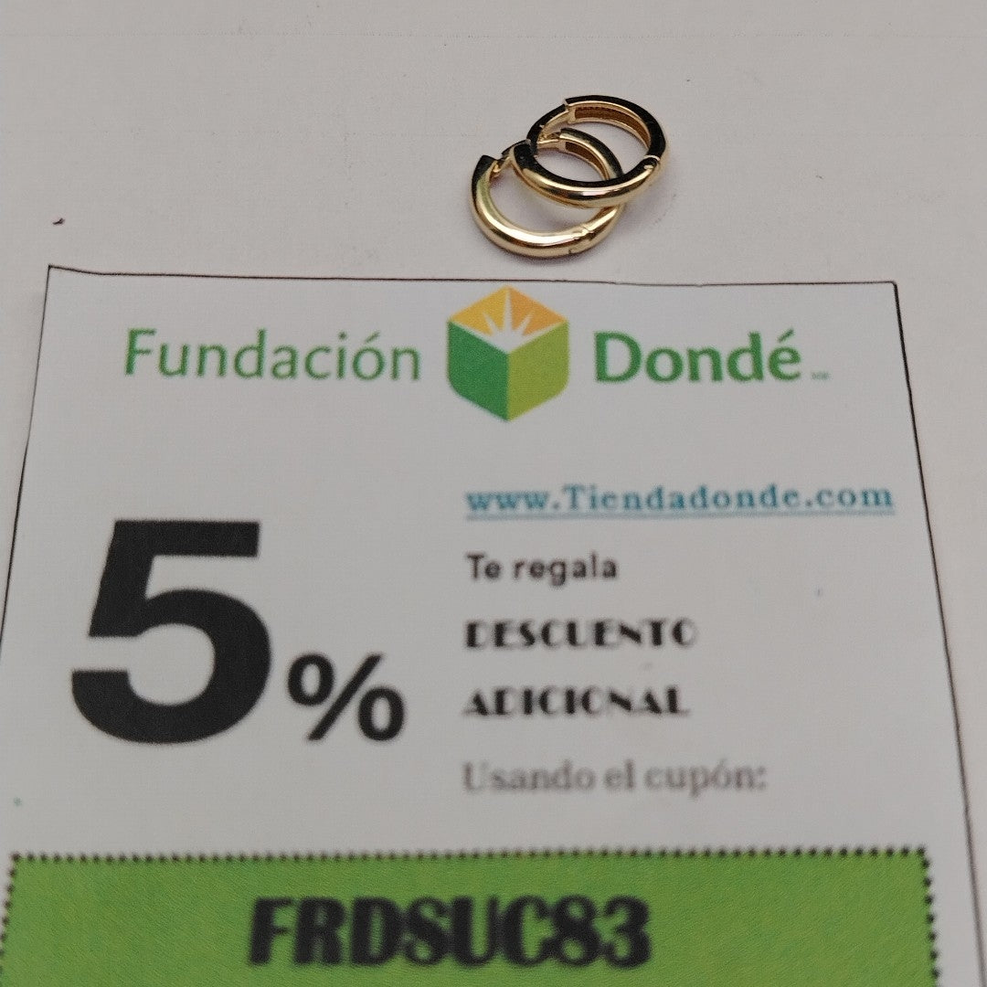 ARETES ARRACADAS LISAS 10K 1.2 GR (NUEVO)
