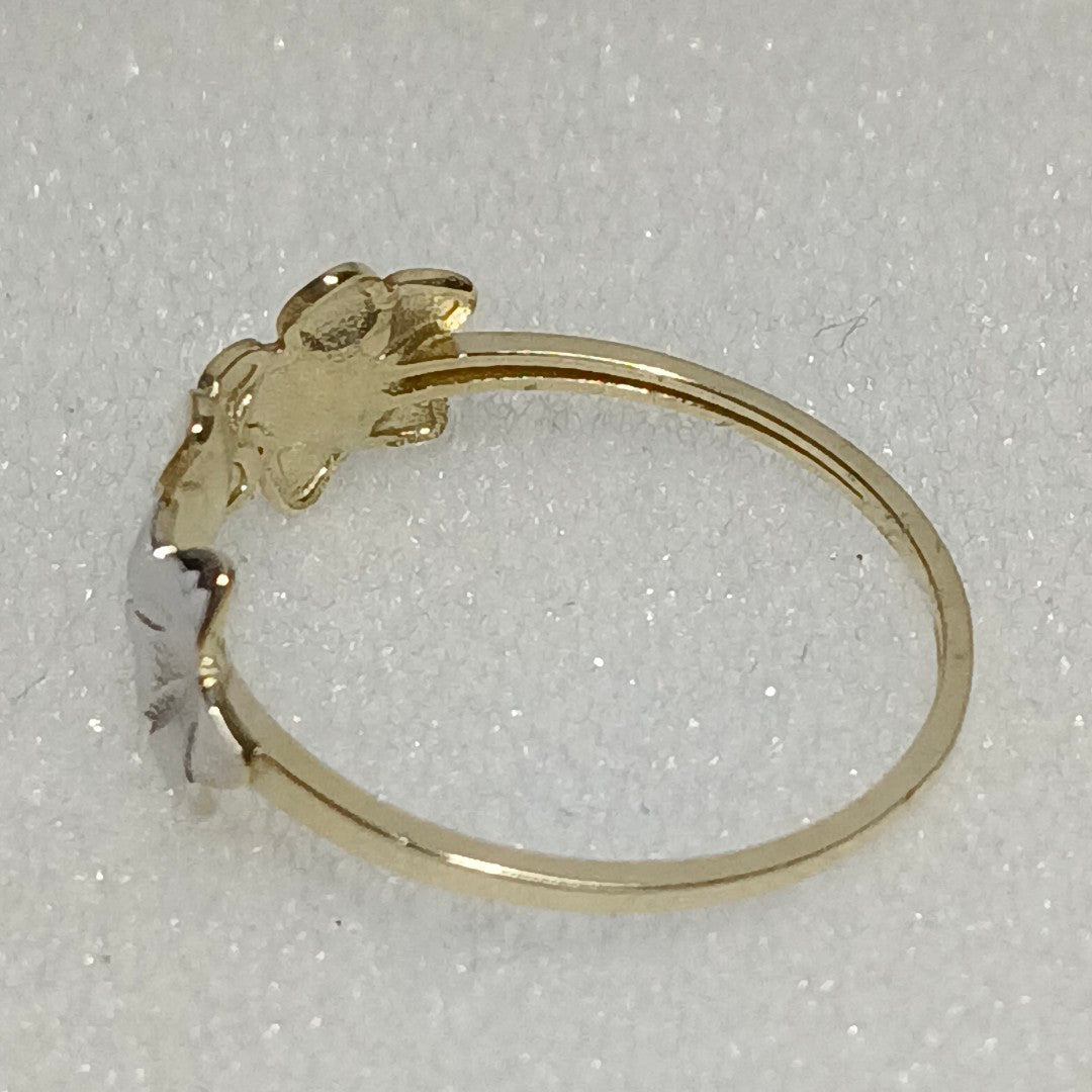 ANILLOS ANILLITO FIG FLORES 10K TALLA 9 1.3 GR (NUEVO)