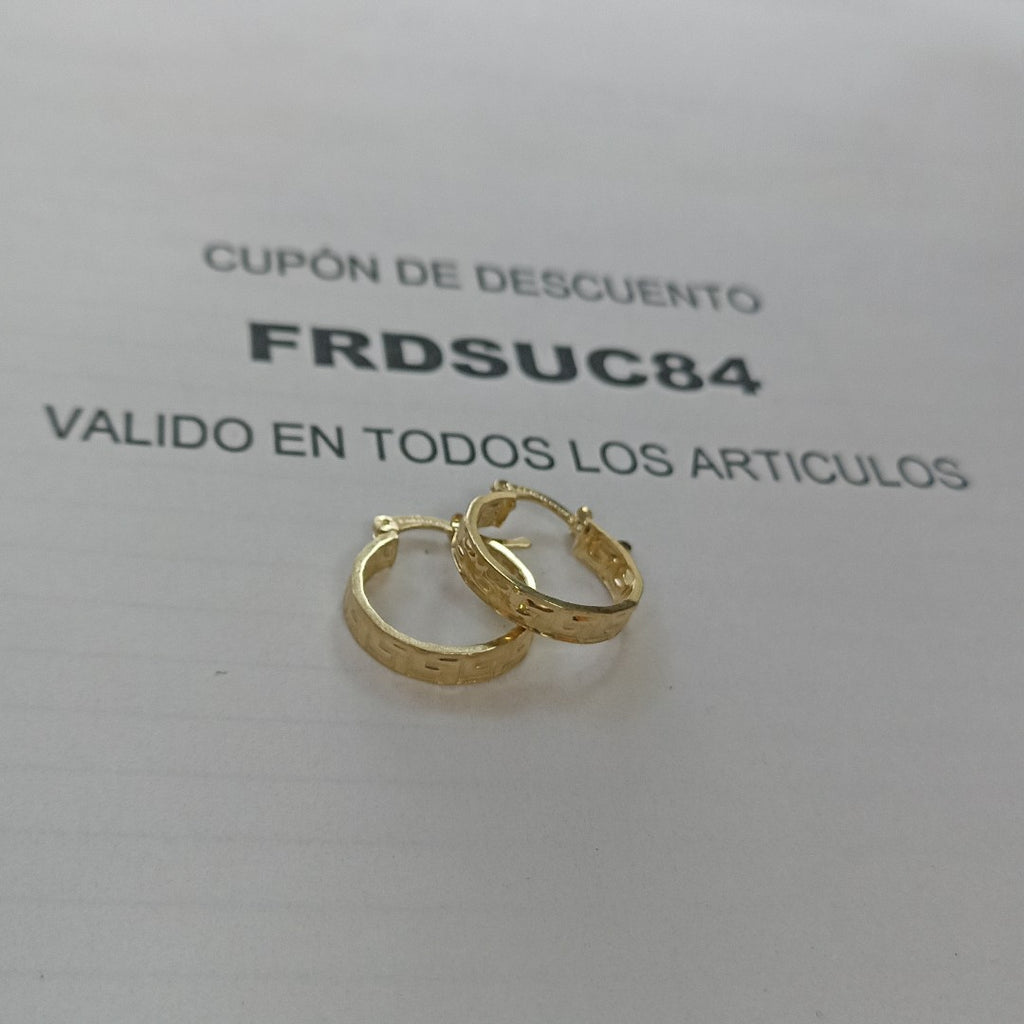 ARETES ARRACADAS FIG GRECAS 14K 1.8 GR (NUEVO)