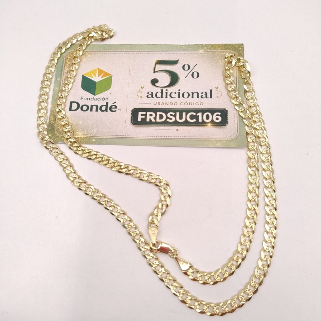 CADENA BARBADA 14K 60 CM 20.8 GR (NUEVO)