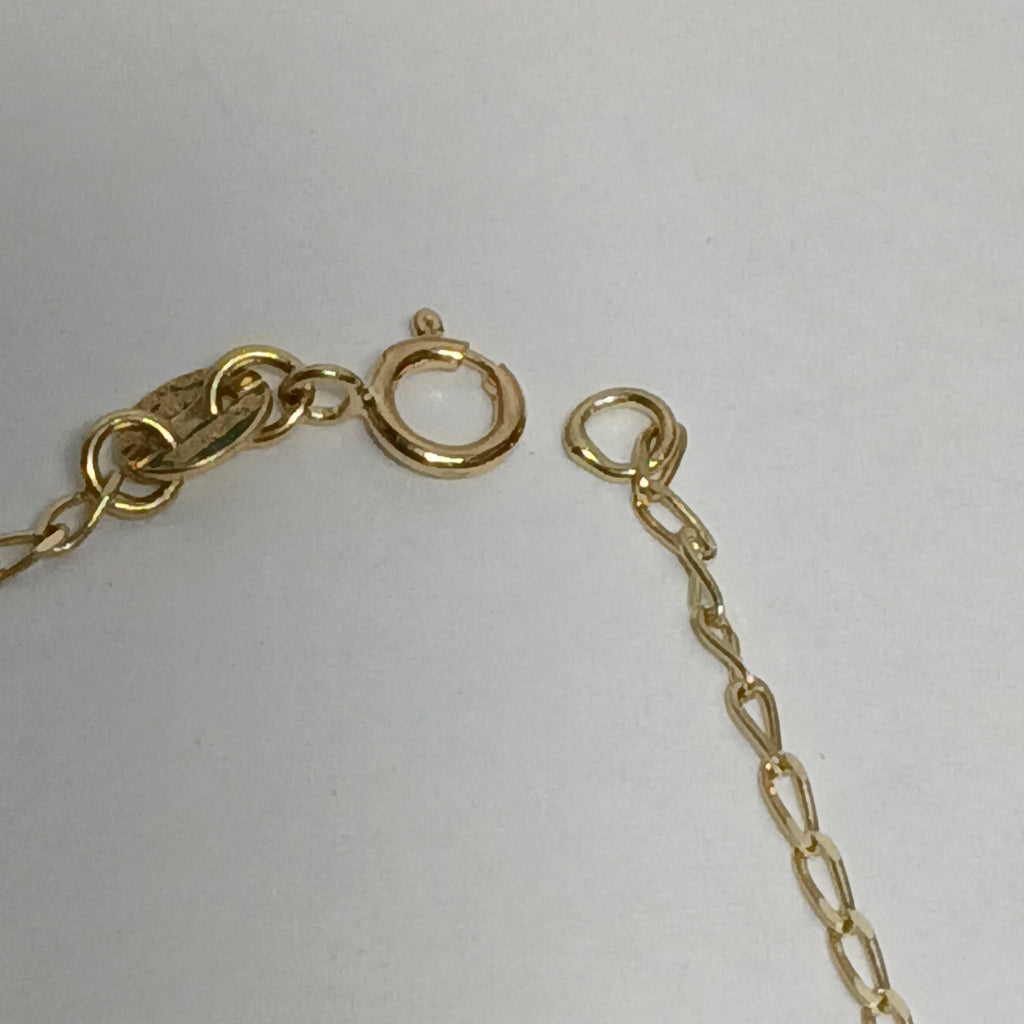 PULSERA ESPECIAL CON ESTRELLA Y CIRCONIAS 14K 18 CM 1.5 GR (NUEVO)