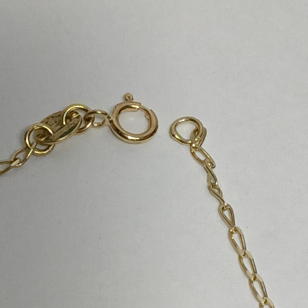PULSERA ESPECIAL CON ESTRELLA Y CIRCONIAS 14K 18 CM 1.5 GR (NUEVO)