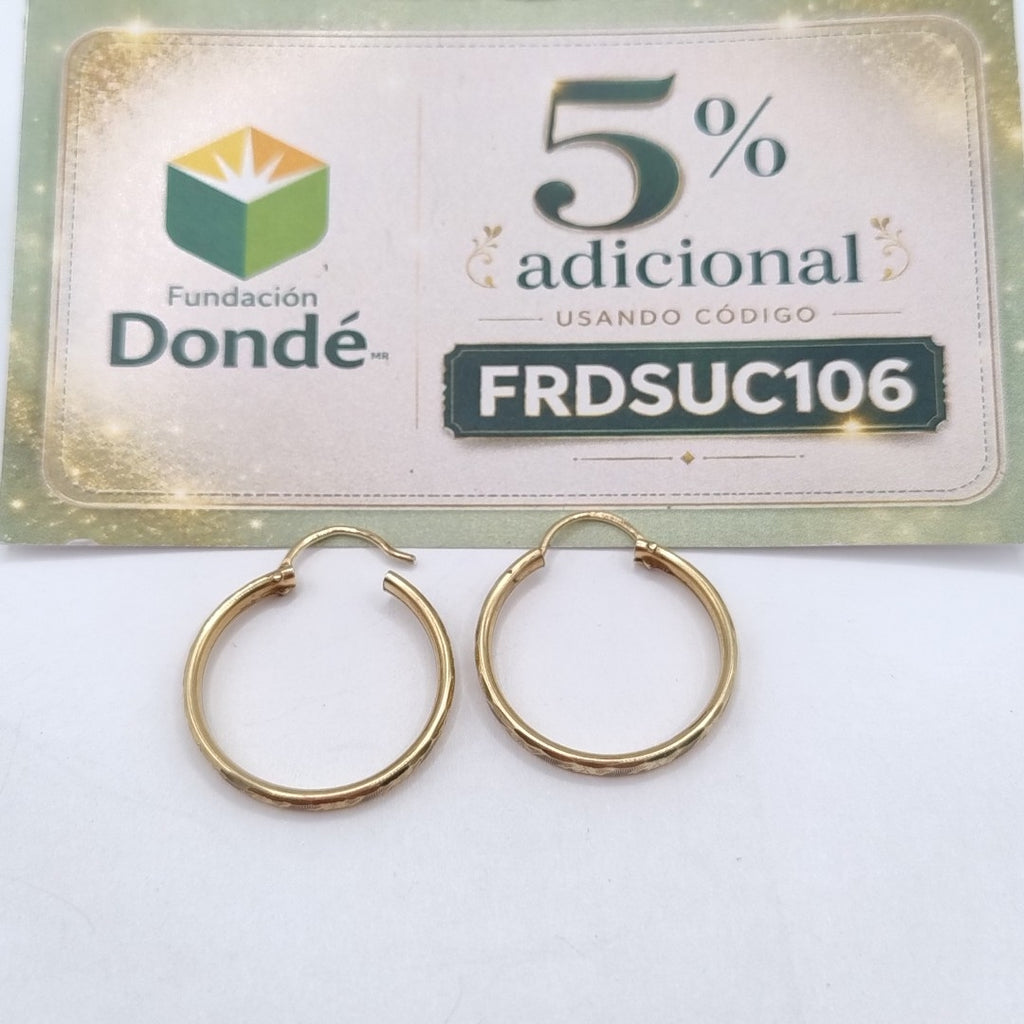 ARRACADAS PAR ORO 8 K 1.6 GRMS (SEMINUEVO)