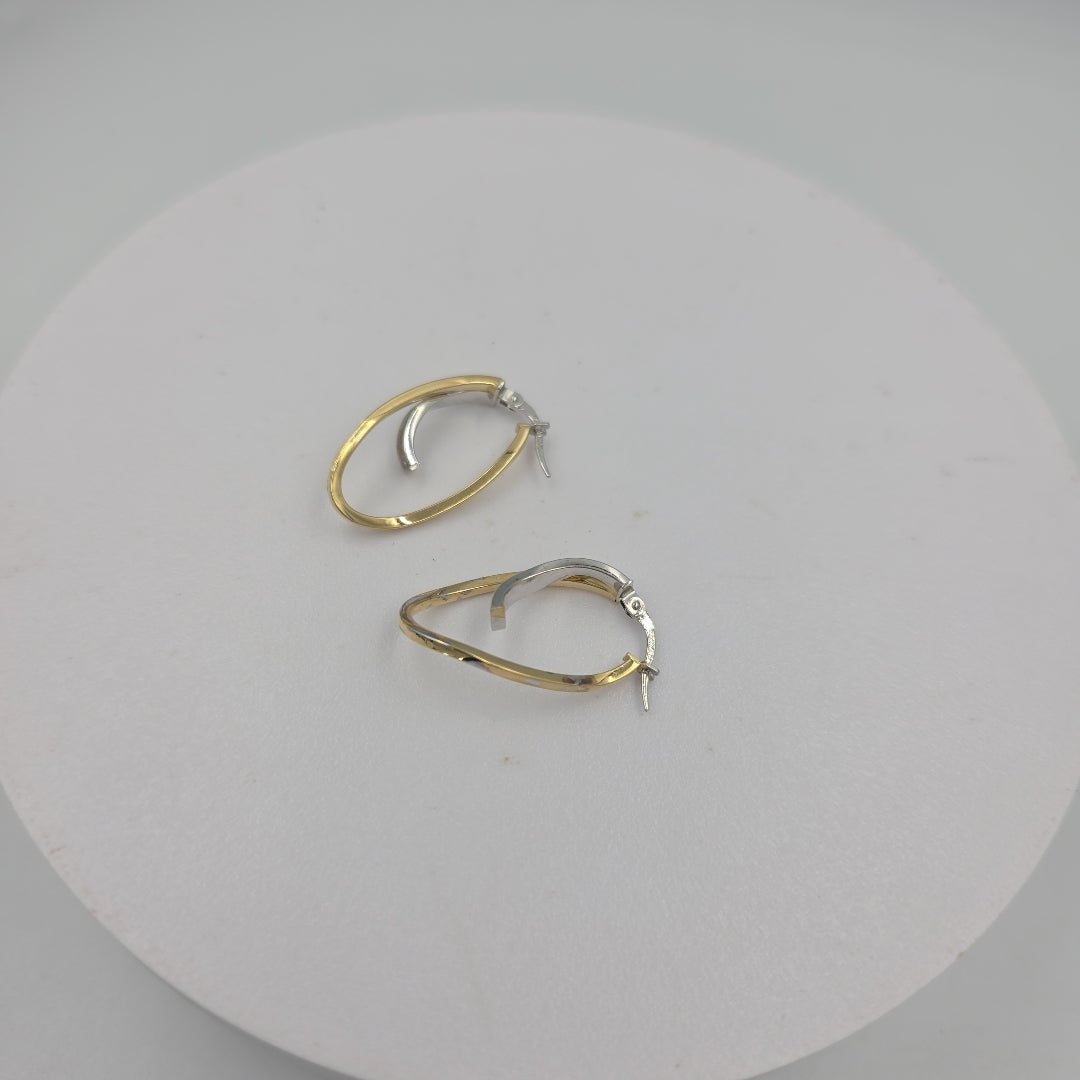 ARRACADAS PAR ORO,ORO COMBINADO 14 K 1,70 GRMS (SEMINUEVO)