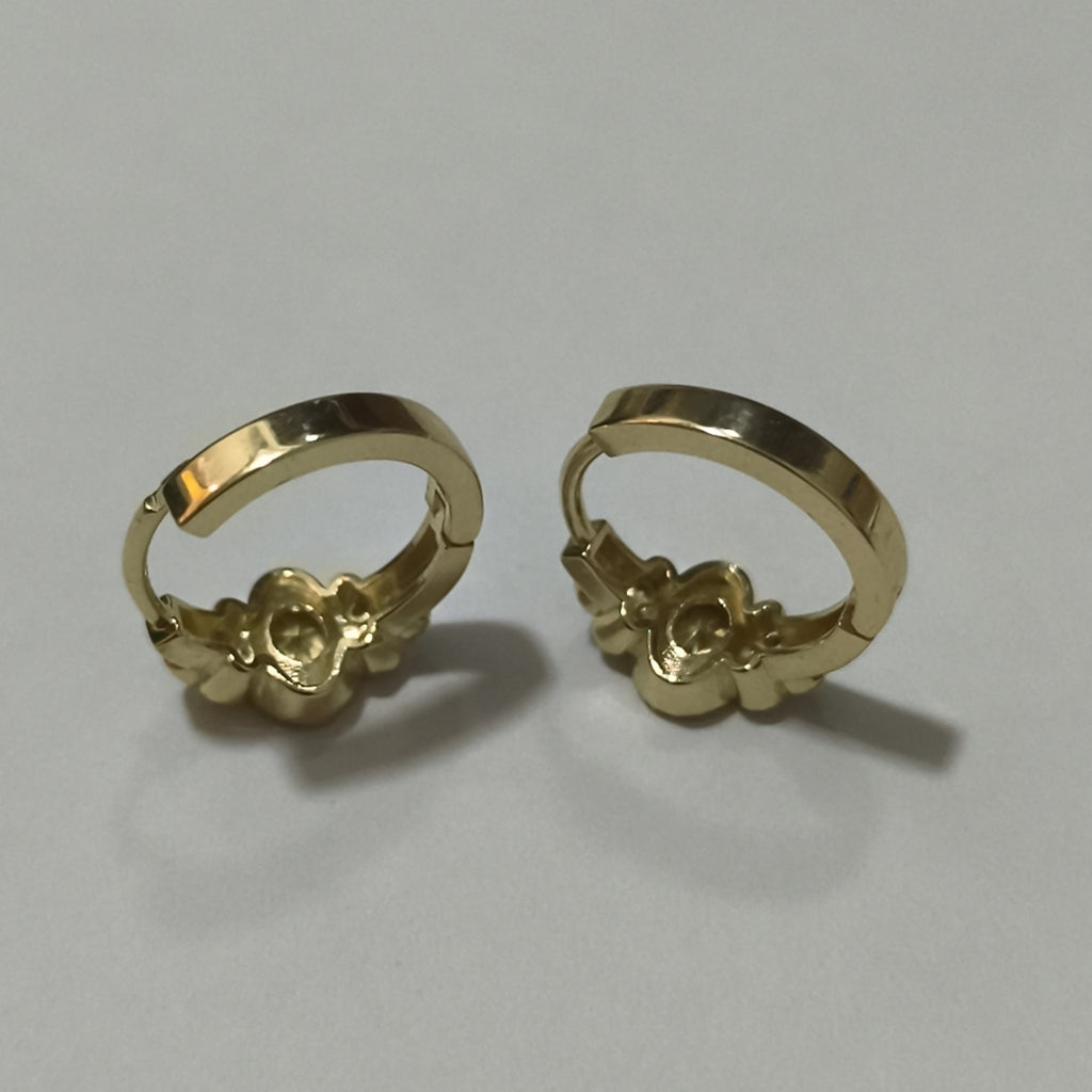 ARETES ARRACADAS CON CIRCONIAS Y PDRAS COL 14K 3.3 GR (NUEVO)