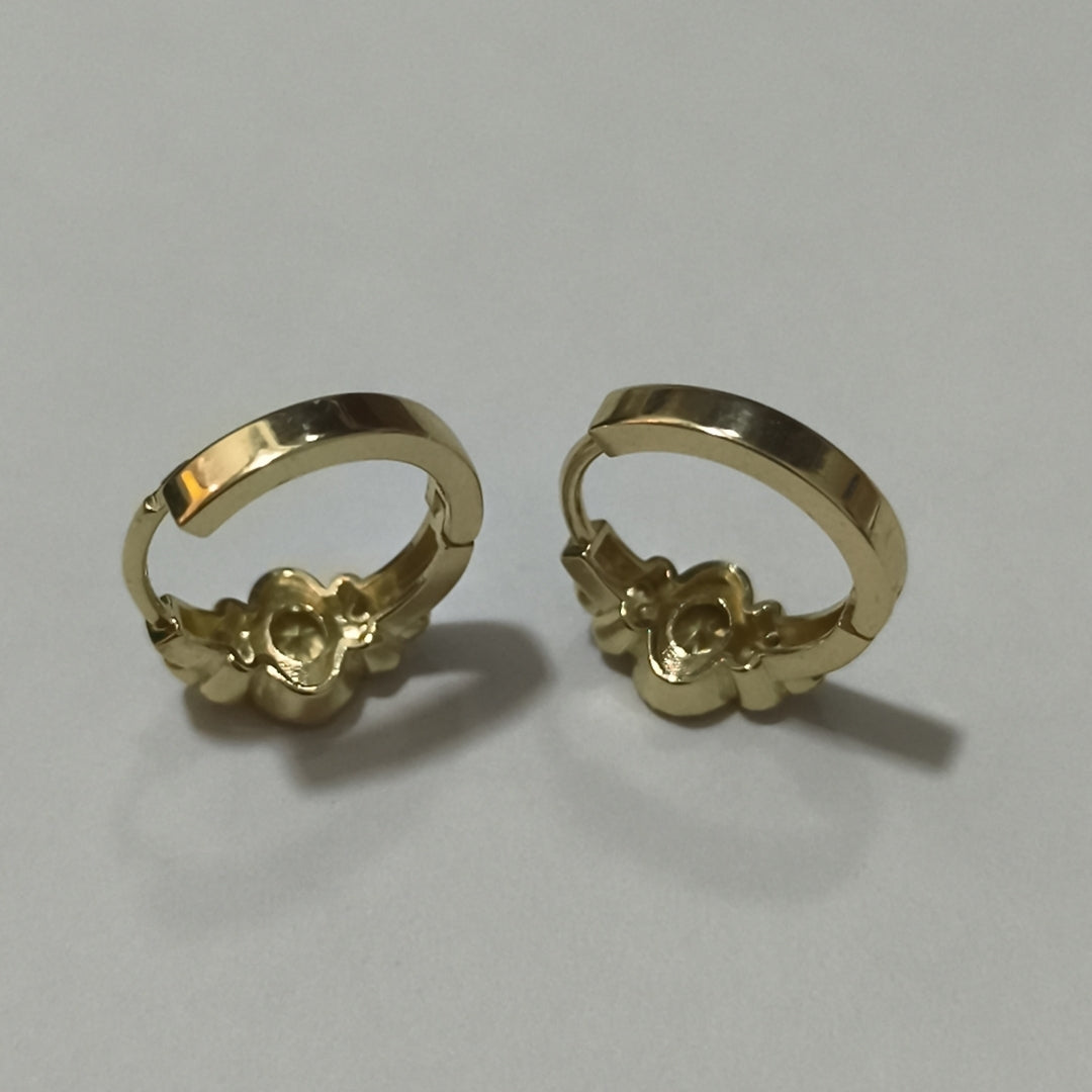 ARETES ARRACADAS CON CIRCONIAS Y PDRAS COL 14K 3.3 GR (NUEVO)