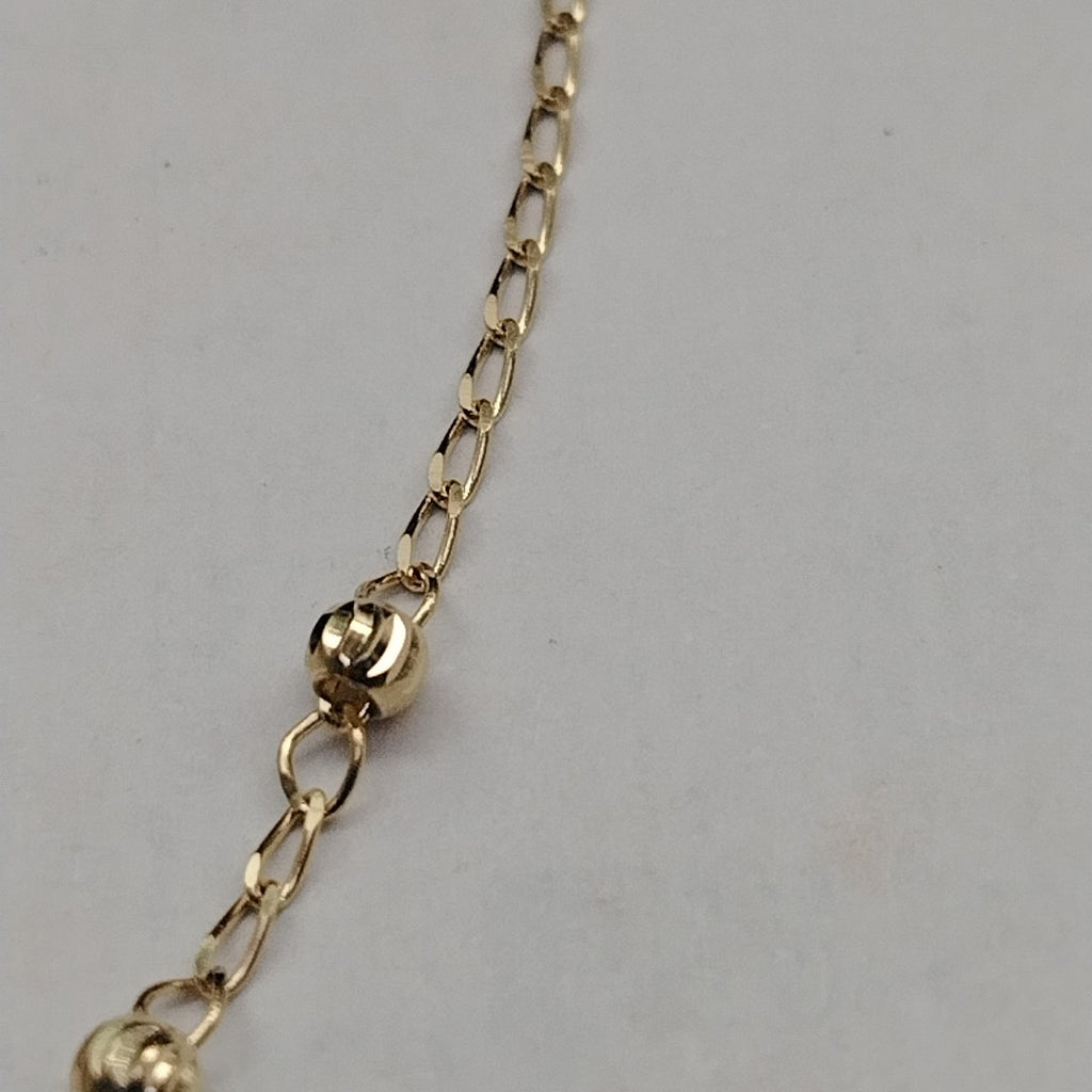 PULSERA ESPECIAL CON ESTRELLA Y CIRCONIAS 14K 18 CM 1.5 GR (NUEVO)