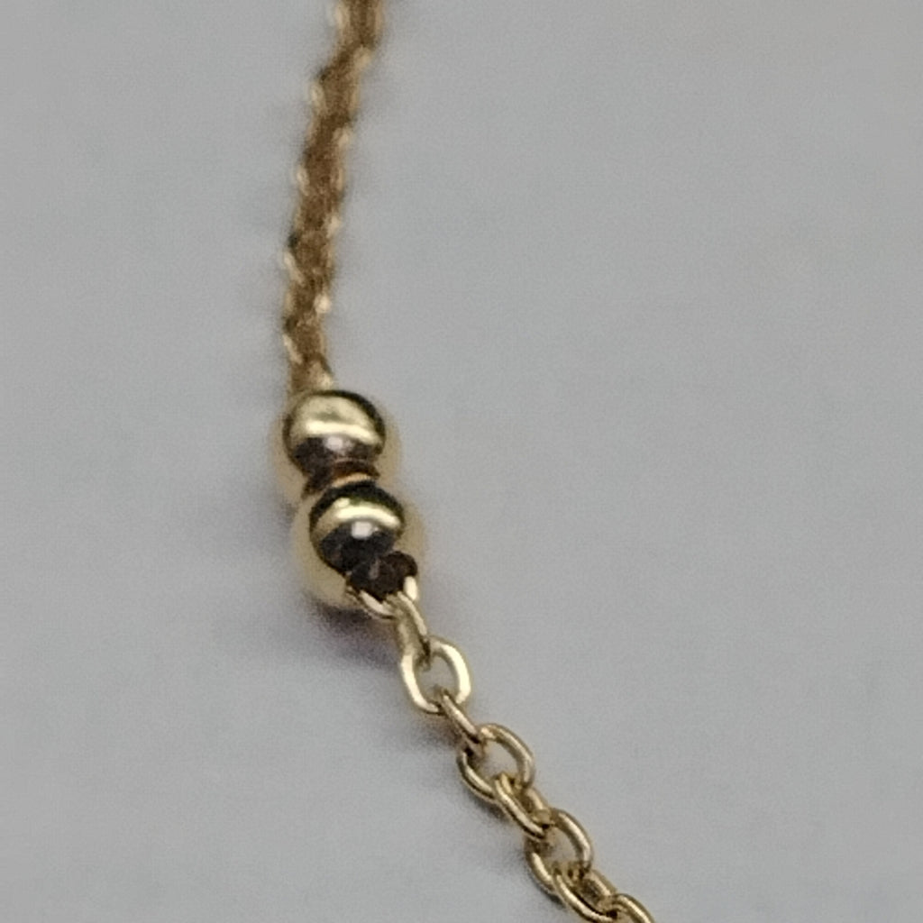 PULSERA TEJIDO ESPECIAL CORAZONES CON CIRCONIAS 14K 18 CM 2.4 GR (NUEVO)