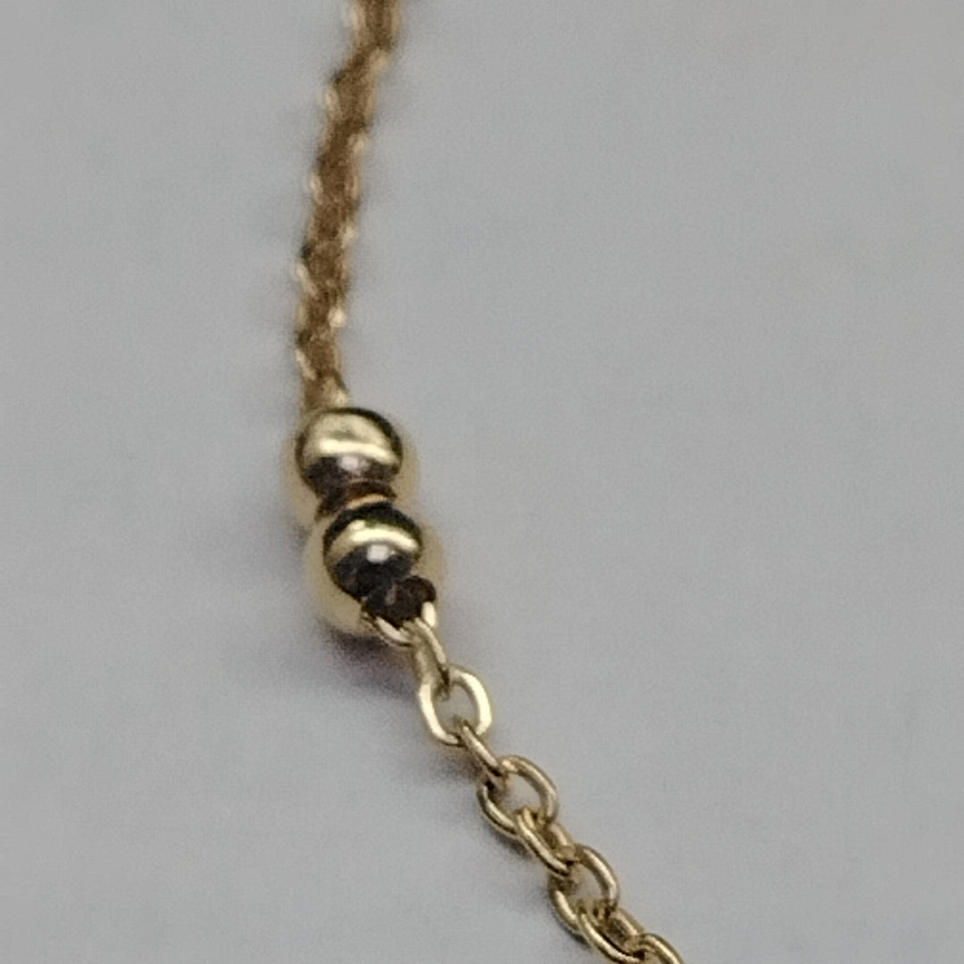 PULSERA TEJIDO ESPECIAL CORAZONES CON CIRCONIAS 14K 18 CM 2.4 GR (NUEVO)