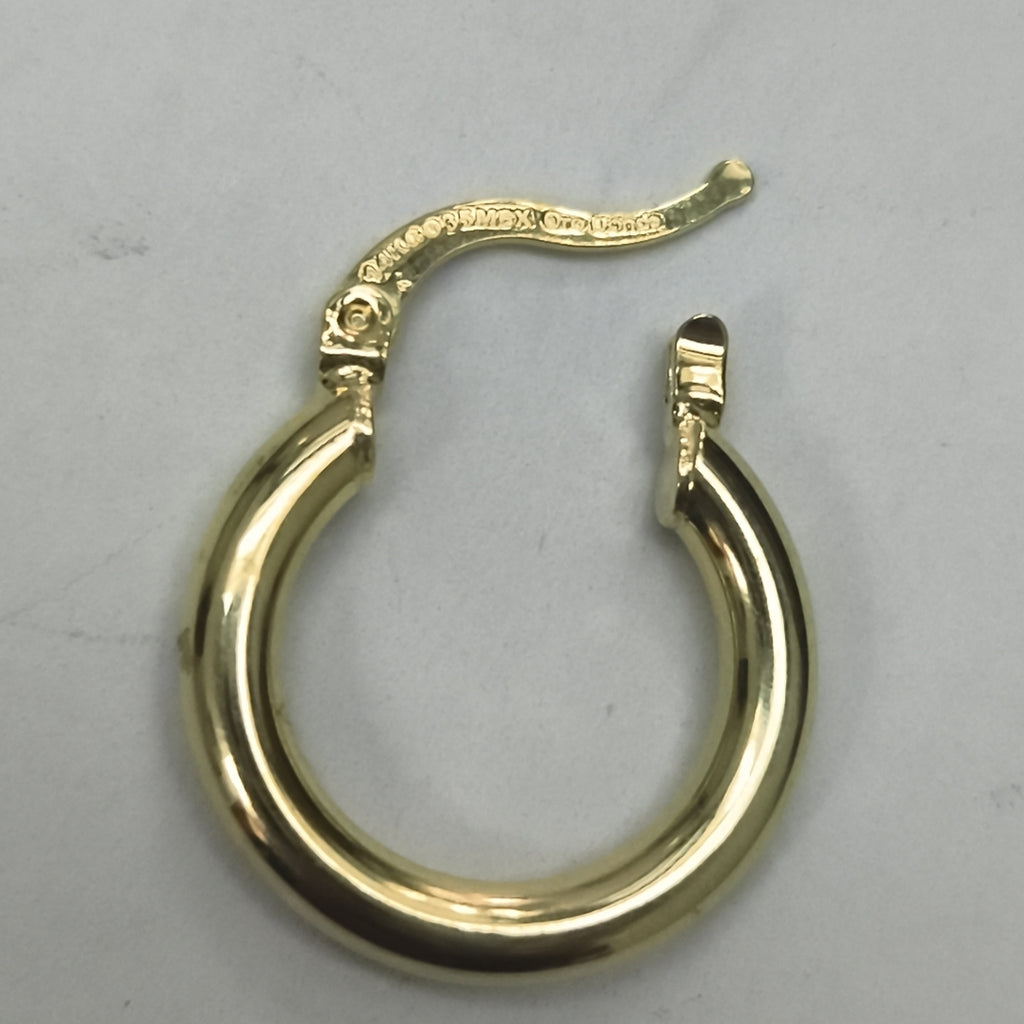 ARETES TEJIDO ARRACADAS LISAS 14K 1.7 GR (NUEVO)