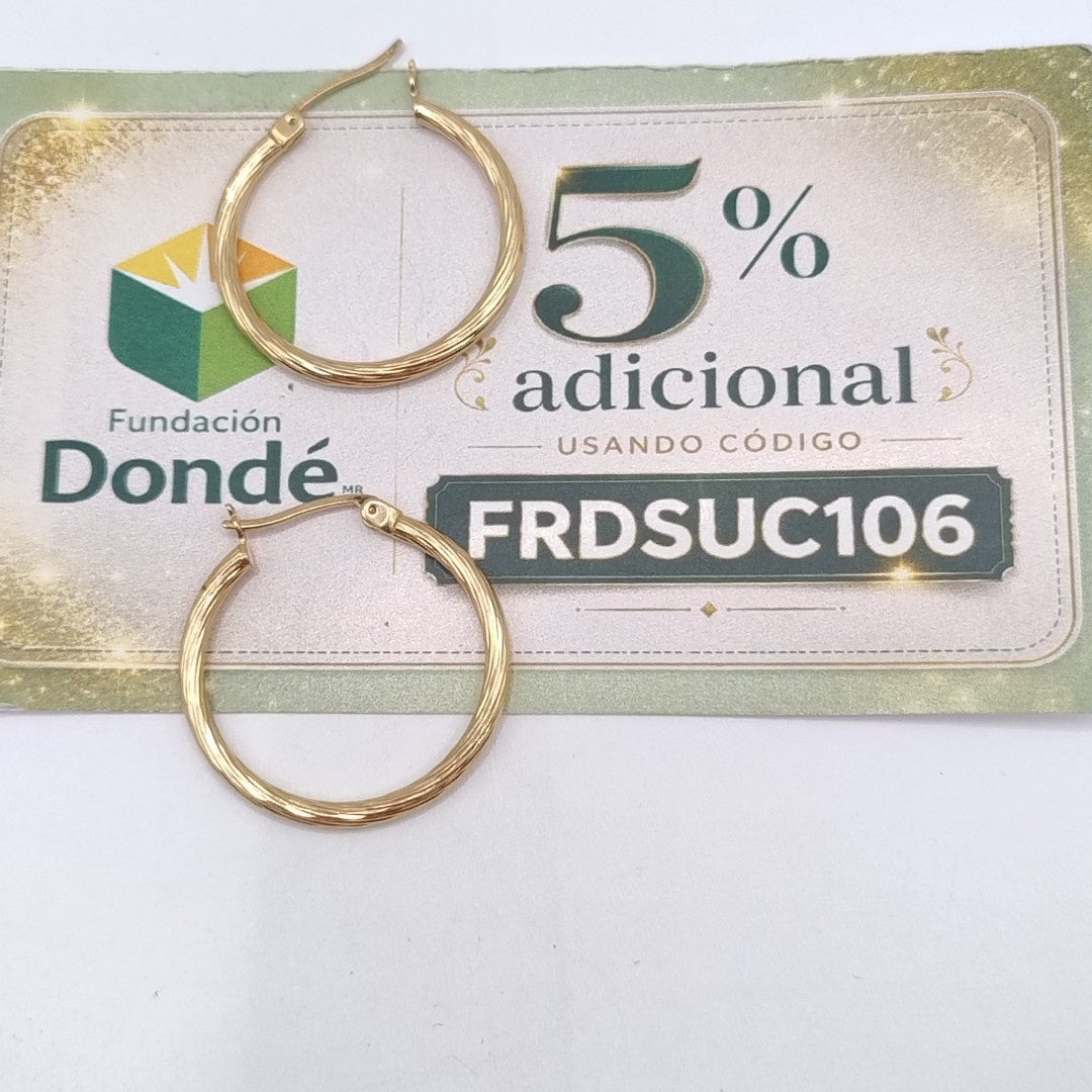 ARRACADAS PAR ORO 14 K 2.3 GRMS (SEMINUEVO)