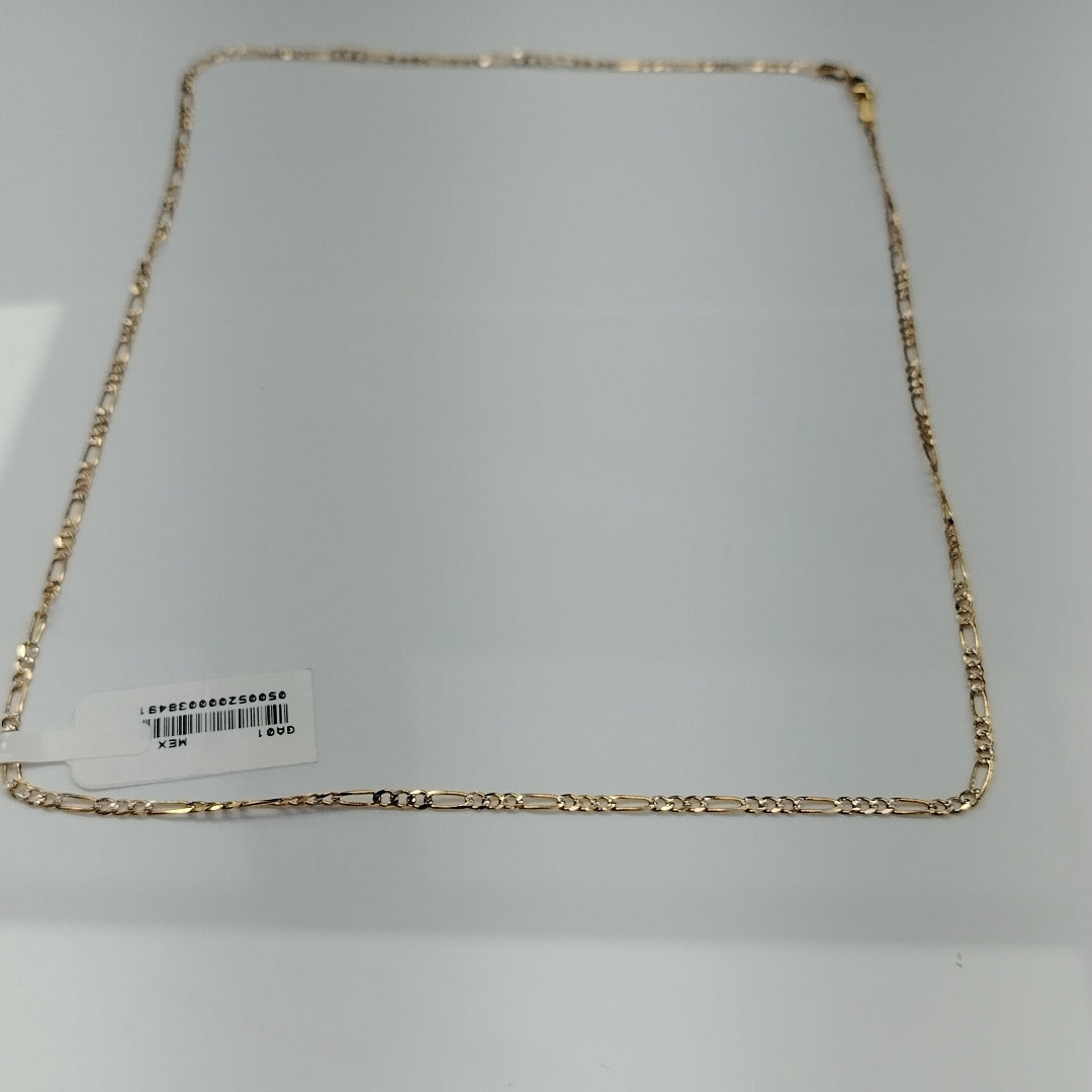 CADENA 3X1 DIAMANTADA 14K 55 CM 5 GR (NUEVO)