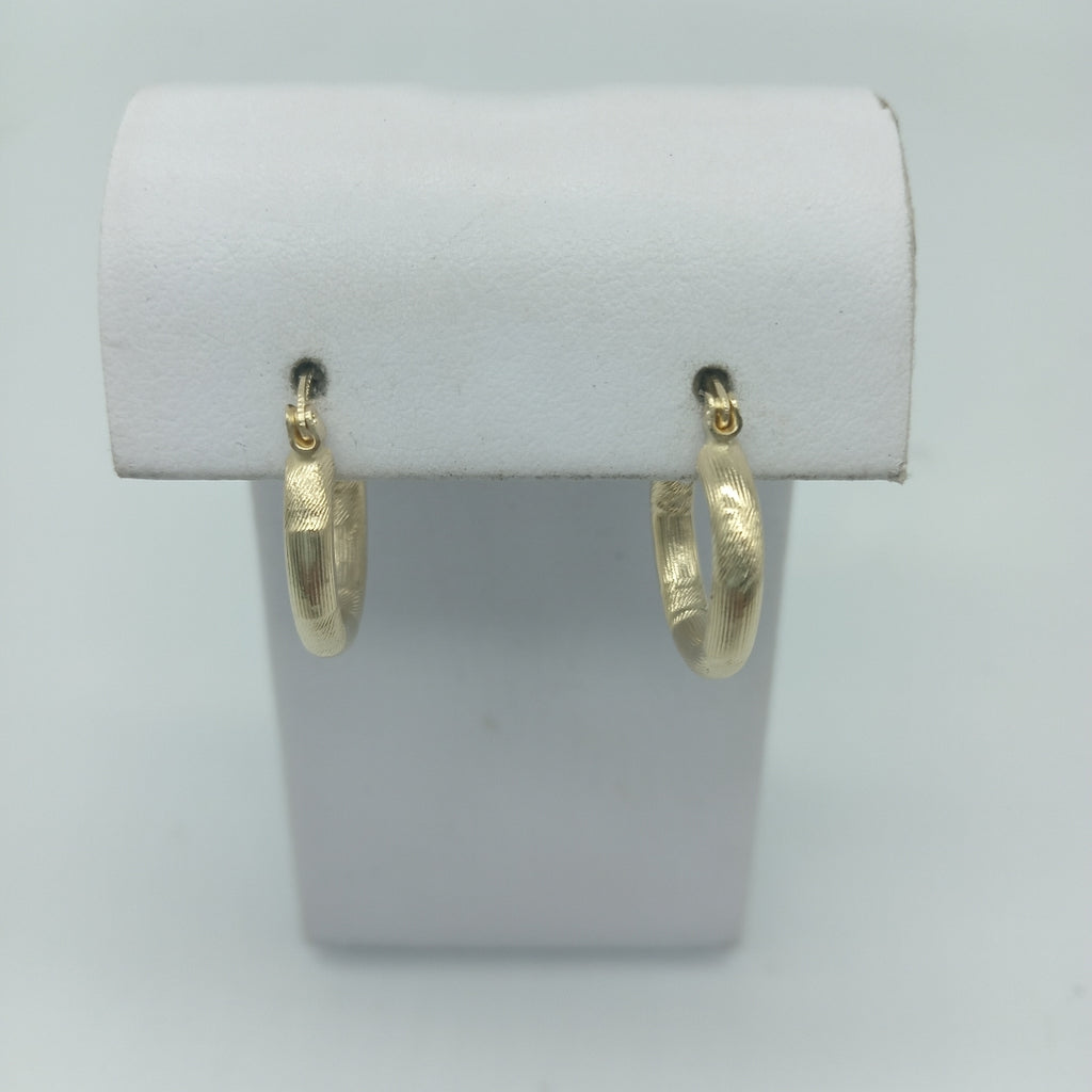 ARETES TEJIDO ARRACADAS CON DISEÑO 14K 2.7 GR (NUEVO)