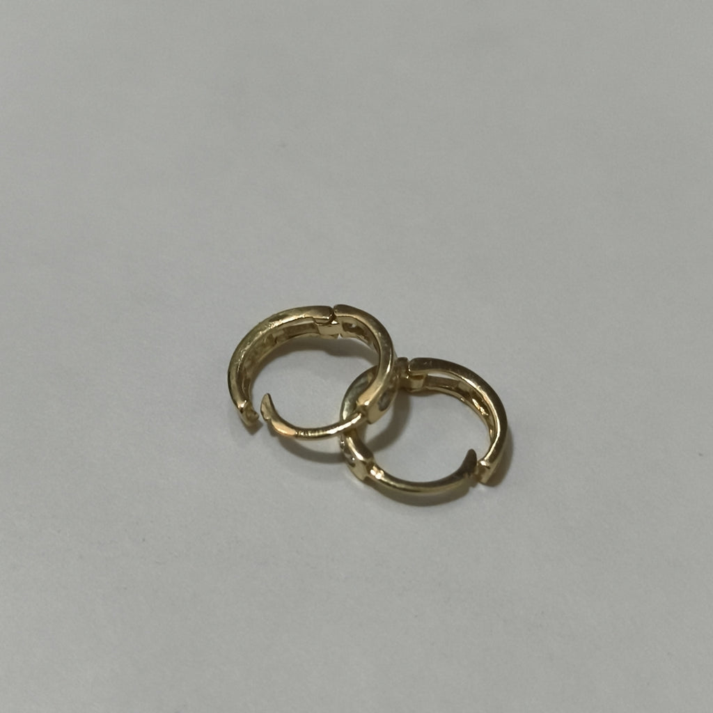ARETES ARRACADA C CIRCONIAS 14K 1.2 GR (NUEVO)