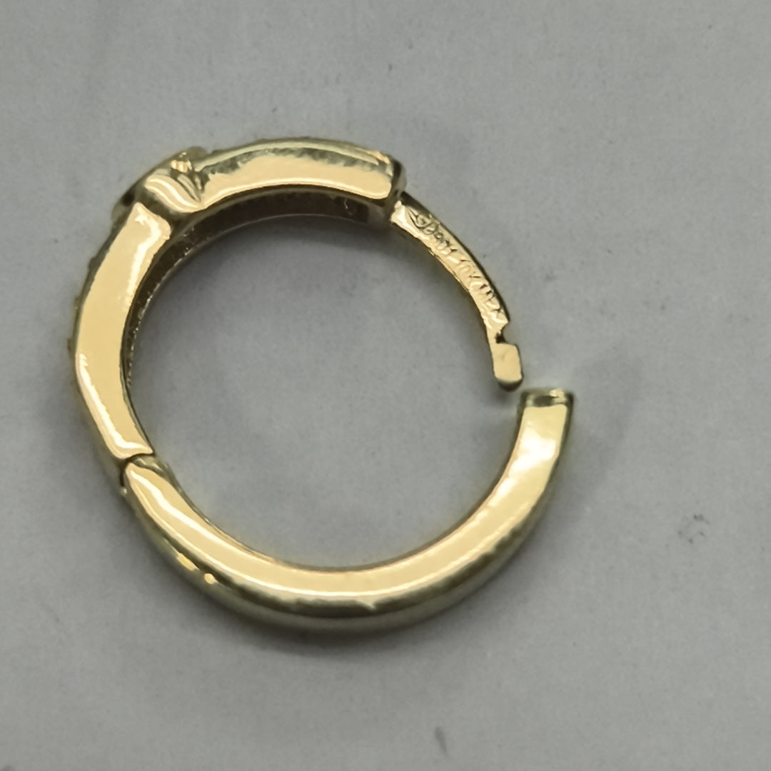 ARETES ARRACADAS C CIRCONIAS 10K 2.6 GR (NUEVO)